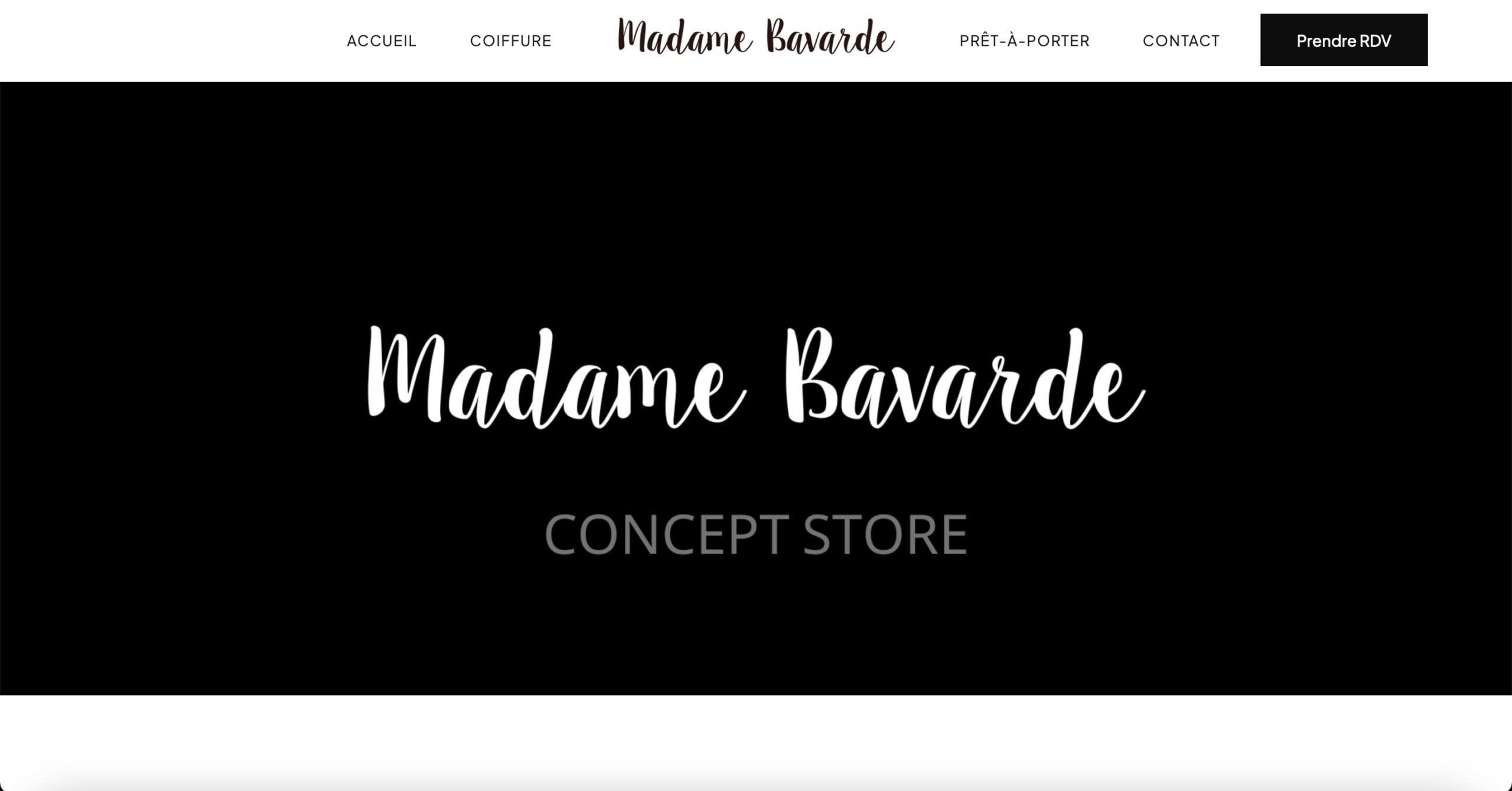 Site vitrine Concept Store Madame Bavarde
